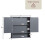 Priano 2 Door Bathroom Wall Cabinet Mirrored Shelf - Grey 6