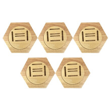 12X Simple Wooden Medal Rack Hexagonal Wall Medal Rack Decorative Wall Mount Bedroom and Living Room Medal Storage Rack