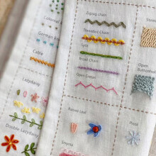 2X Książka do Haftu DIY, Robótki Ręczne, Lniana, Flipbook, Kreatywna, Ręcznie Robiona, Lniana, Igłowa, Haftowana, Szyciowa, Obrazkowa Książka