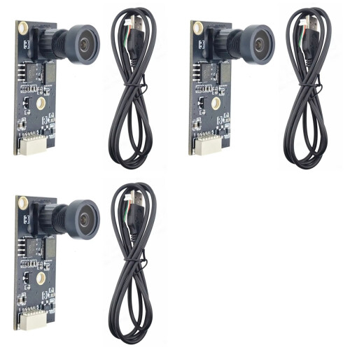 3X Módulo de Câmera USB 1920x1080 para Impressoras 3D Placa de Câmera Lente Olho de Peixe  Angular de 2 Megapixels UVC OTG