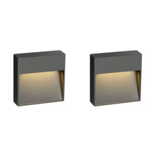 2X Außenwandleuchte, Wasserdicht, LED-Treppenlicht, Außenbeleuchtung für Terrasse, Veranda, 220 V, Leuchte Zur Oberflächenmontage