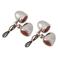 12Pc Chrome Motorcycle Turn Signal Light Led Motor Lamp Bulb for Cafe Racer