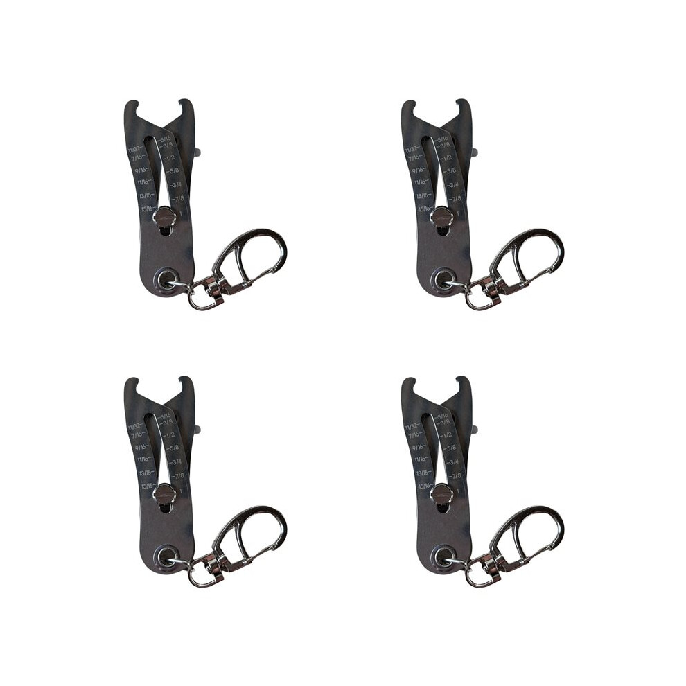 Portable Precise Thread Size Checker Keychain, Nut & Bolt Thread Size Checker Bolt Size Finder Keychain 4Pcs 6032583392474