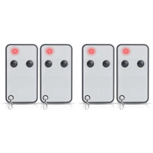 Lot de 4 Télécommandes pour Roger E80 TX52R 2 Canaux 433,92 MHz pour Portail et Garage (Télécommande de Remplacement)