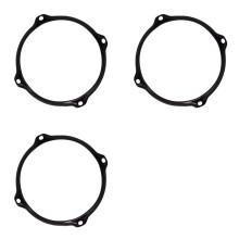 3X Drum Rim Alloy 6inch 4 Hole Drum Rim Snare Hoop Drum Hoop for 6Inch Snare Drum Percussion Instrument Parts Black
