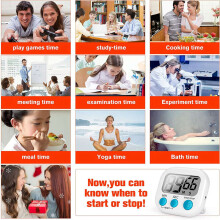 4-Delige Keukentimer, Magnetische Digitale Timers Luid Alarm Keukentimers voor Upgrade Klaslokaal Timer voor Kinderen