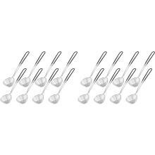 16X Hot Pot Zeef Scoops, RVS Hot Pot Zeef Lepels  Mesh Skimmer  Zeef Pollepel met Handvat