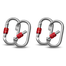 4pcs Carabiner Hooks 25 KN, O-Shaped Carabiner Hooks,Heavy Duty Safety Carabiner, Carabiner for Yoga, Hammock, Camping