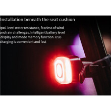 2X RN120 ABS Bicycle Rear Light Detachable Power Display Auto Brake Sensing BikeCycle Tail Lights