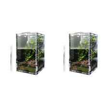 2X Jumping Spider Enclosure, Tarantula-Enclosure Large Acrylic Terrarium, Reptile Enclosure Jumping Spider Accessories