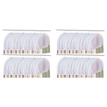 48PCS Garment Covers for Hanging Clothes, Shoulder Covers for Hanging Clothes, Dust Covers for Hanging Clothes