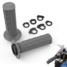 6X Manillares con Bloqueo Antideslizante, Empuñaduras Universales para Manillar de Motocicleta con Leva A Presión, Empuñadura Gris para Moto de