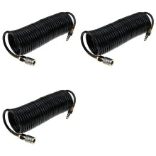 3X Air Hose,25ft Air Compressor Hose with Bend Restrictor,PE Air Hose with 1/4 Solid Pure Copper Quick Connect