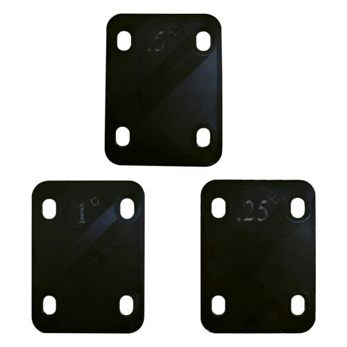Gitarrhals-Shims 6St 0,25, 0,5 och 1-Gradig Packning för Reparation Av Gitarr och Bas Påskruvad Hals 2