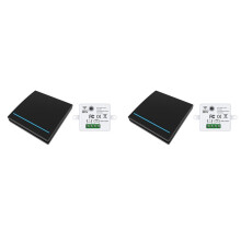 2X Tuya Wifi RF433Mhz Slimme Draadloze Schakelaar 1-Voudige Afstandsbediening Verlichting Wandschakelaars voor Lamp LED Zwart
