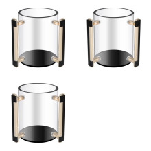 3X Hand Washing Cup Acrylic Round Washing Cup Hand Wash Cup with Two Metal Handles for Jewish Prayer Wash Cup
