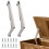 4 Pack 150N Gas Strut Spring Hinges for Heavy Lids to Keep Stay,Slow Down and Soft Close, Hydraulic Hinges 2