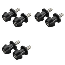 6Pcs M6 X1.5 Motorcycle Cnc Swing Arm Sliders Spools Stand Screw for Fz01 Fz03 Fz09 Fz10 Yzf R1 R3 (Black)