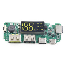 Placa de Cargador de Batería de Litio de 6 Piezas LED Dual USB 5V 2.4A Tipo-C USB Banco de Energía Móvil 18650 Módulo de Carga Circuito