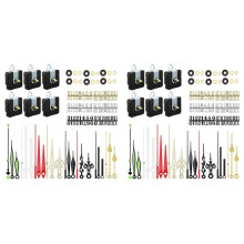 12Pcs 16mm Quartz DIY Wall Clock Movement Mechanism Kit with 16 Different Pairs Hand Diy 12 Clock Numerals Movement Set
