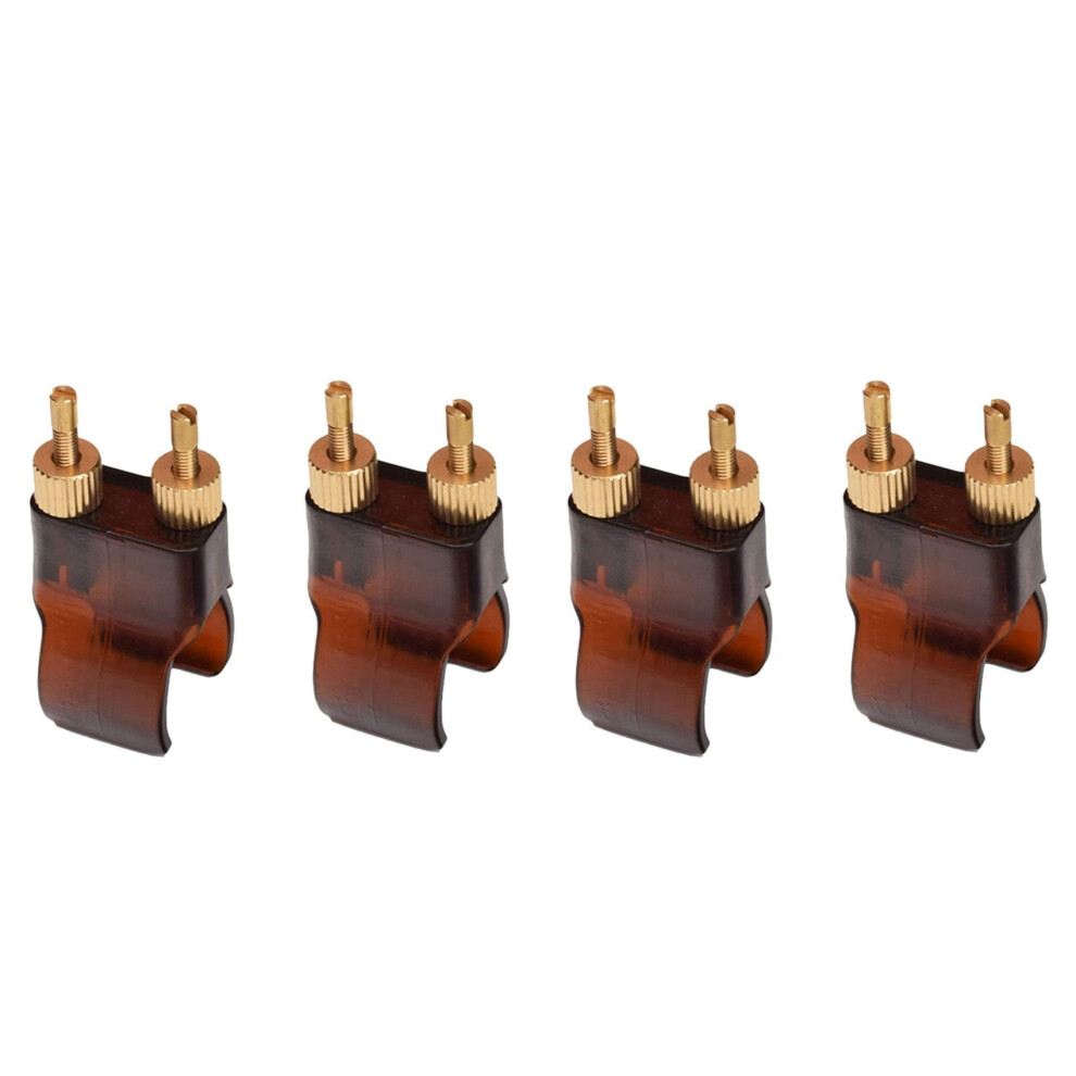 4Pcs Professional Erhu String Adjusters, Brass Fine Tuners For Precise Erhu Tuning, Music Instrument Accessories 6031253145785