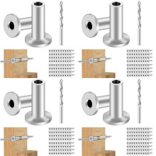 320 Stuks Roestvrijstalen Beschermhoezen voor 1/8 Inch Staaldraadkabelleuning, T316 Maritieme Bescherming voor Houten Palen A