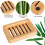 6X Bamboo Soap Dish Drain Soap Rack Bamboo Soap Holder 3