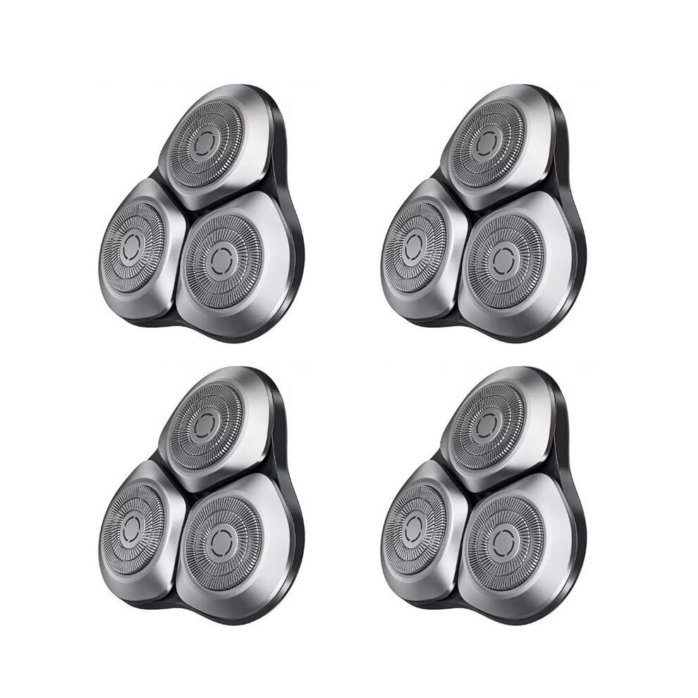 Brecantia Silver/Black 4X Shaver Blade For Mijia S101/301 Mijia Electric Shaving Replacement