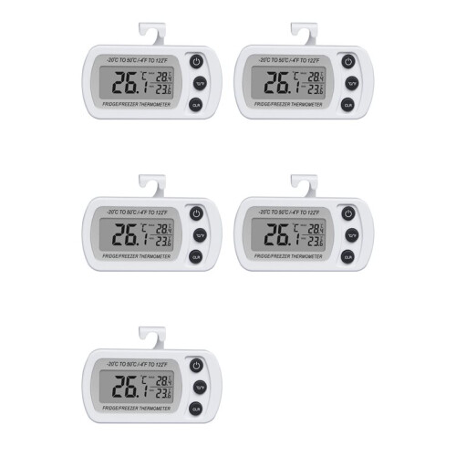 5X Digital Freezer Thermometer LCD Waterproof Refrigerator Thermometer Household Electronic Thermometer