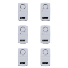 6X High Sensitive Vibration Detector Earthquake Alarms with LED Lighting Door Home Wireless Electric Car Alarm