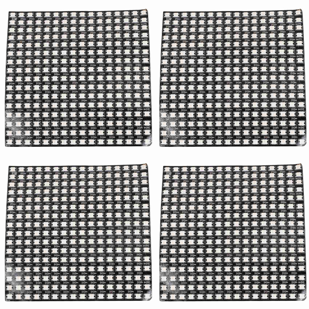 Photos - Cable (video, audio, USB) 4X WS2812 RGB LED Matrix Panel Individually Addressable Flexible for Video Display, DC5V (16x16)