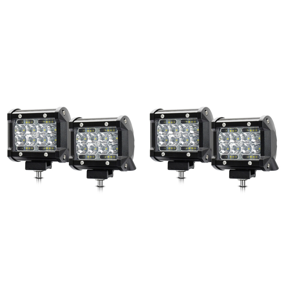 4X Led Bar, Led Pods 4 Inch 60W 6000Lm Led Truck Work S Spot S Led Pods For Boat Pickup Atv Utv Rv Light 6033882279282