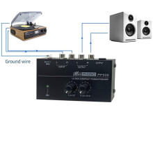 2X PP500 Record Player Preamplifier Vinyl Turntable Amplifier Preamplifier Turntable Volume Control Amplifier UK Plug