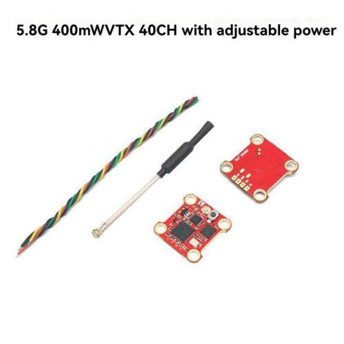 2X 5.8G 400mW VTX 40CH Analog Video Transmitter Adjustable Power VTX Support TBS Protocol for FPV RC Drone 2