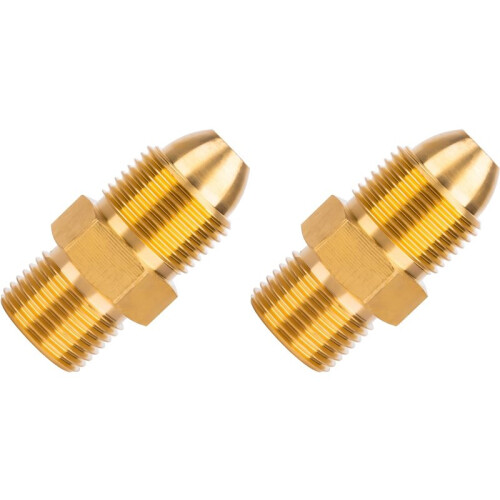 2X Adaptadores de Argônio e Nitrogênio Macho G5/8 para CGA580, Compatíveis com Cilindros de Gás CO₂, Hélio e Neon