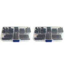 132Pcs DIP IC Sockets Adaptor Solder Type Socket Kit 6,8,14,16,18,20,24,28 Pin for PCB Diy Kit