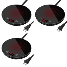 3X Candle Warmer/Coffee Warmer, 8H Auto Shut Off 1-12H Timer Candle Wax Warmer, 2 Temp Setting 122/140 Black US Plug