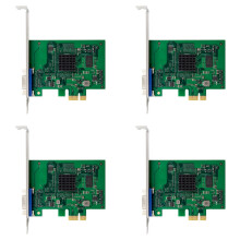 4X ST425 PCIe X1 AST2400 2K VGA Card 1920 X1200 32bpp@60Hz for Win10/Win 11 32/64 PCIE Expansion Card Adapter