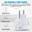 2X 12  Ranges with 2 Buttons Timer  Socket LED Display, Countdown Status for Lighting and Household EU Plug 9
