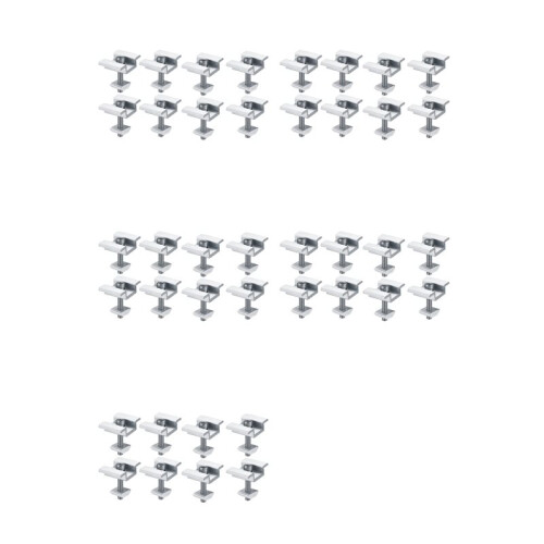 40Pack Solar Panel Mounting Brackets, Solar Panel End Clamps, Centre Clamps, for PV Solar Panel Solar Module 30mm
