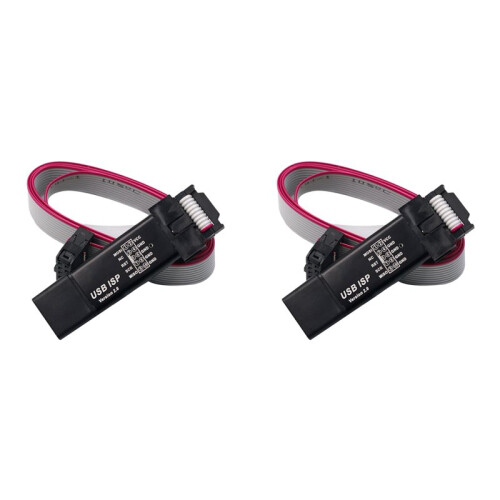 2X USB ISP USBISP USBASP Programmatore ASP per 51 ATMEL AVR WIN7 64