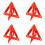 4X Portable Car Auto Reflective Traffic Warning Sign Triangle Foldable Solid Standing Tripod Road Emergency Standby 1