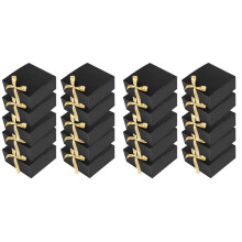 20Pack Black Gift Boxes with Lids, 8X8X4 Inch Groomsmen Proposal Box, Luxury Black Gift Box with Ribbon for Wedding Box