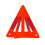 4X Portable Car Auto Reflective Traffic Warning Sign Triangle Foldable Solid Standing Tripod Road Emergency Standby 3