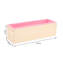 4X 1200G Diy Soap Wooden Soap Mold Box Silicone Liner Rectangular Loaf Swirl Soap Mold Tool Diy Soap Candle Mold