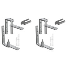 2X Cafe Door Hinges Swinging Door Hardware Saloon Door Hinges for Swinging Door Hinges Hardware for Swinging Silver