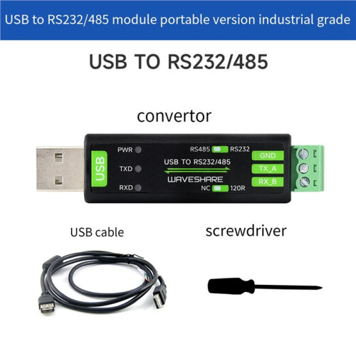 5X Waveshare Convertitore di Comunicazione Seriale da USB un RS232/485 FT232RNL per  Linux Android Win 11/10/8.1/8/7 2