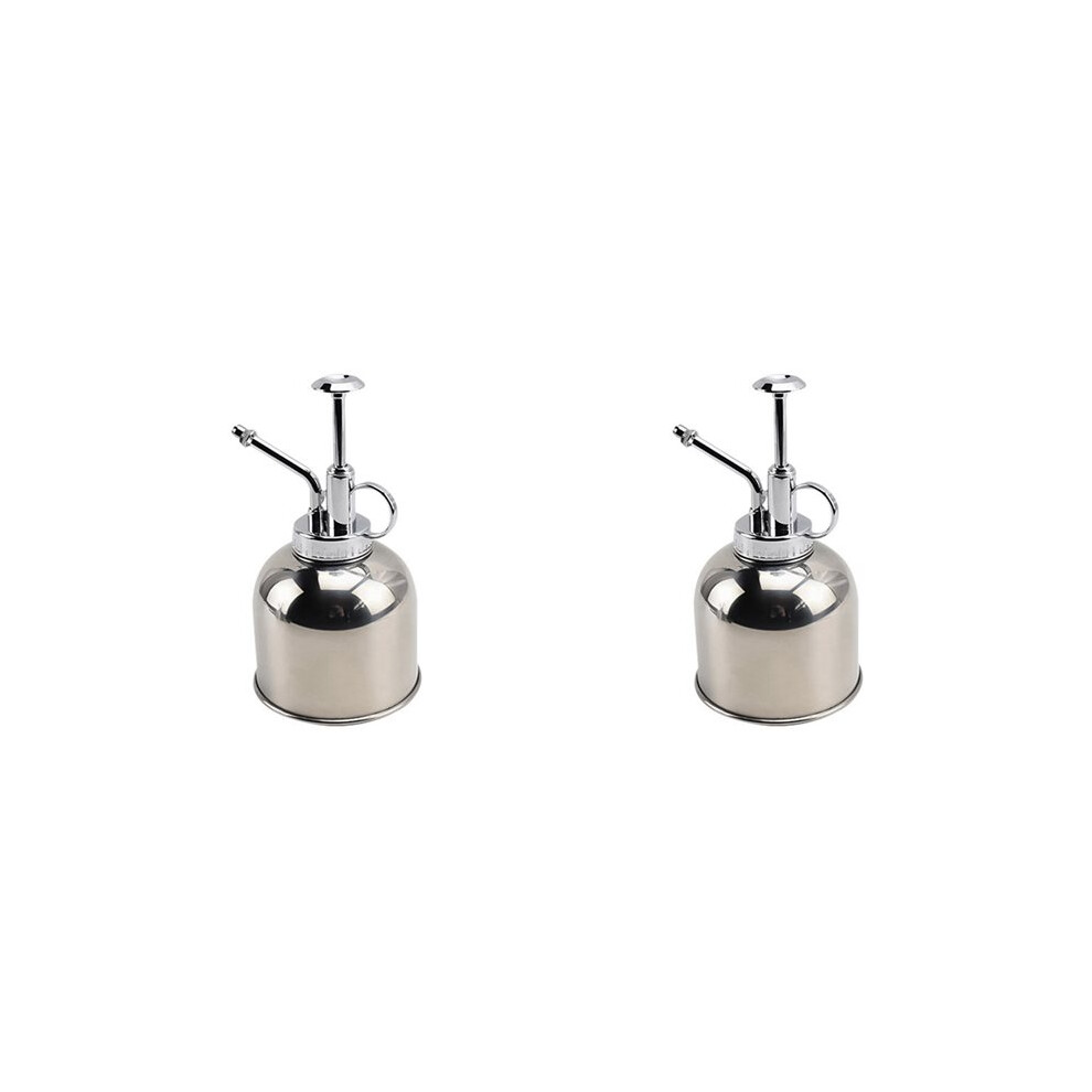 2X Stainless Steel Plant Sprayer Small Watering Can With Top Pump Suitable For Indoor House Air Plants Succulents 6034013998133
