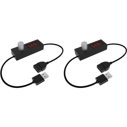 2X Cavo di Commutazione con Timer USB per Spegnimento Programmato da 5 Minuti A 24 Ore e 55 Minuti