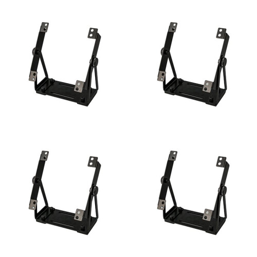4X Supporto Multiuso per Ventole di Raffreddamento Esterne per Pc da 120 e 140 mm, Rotazione A 360 Gradi, Nero